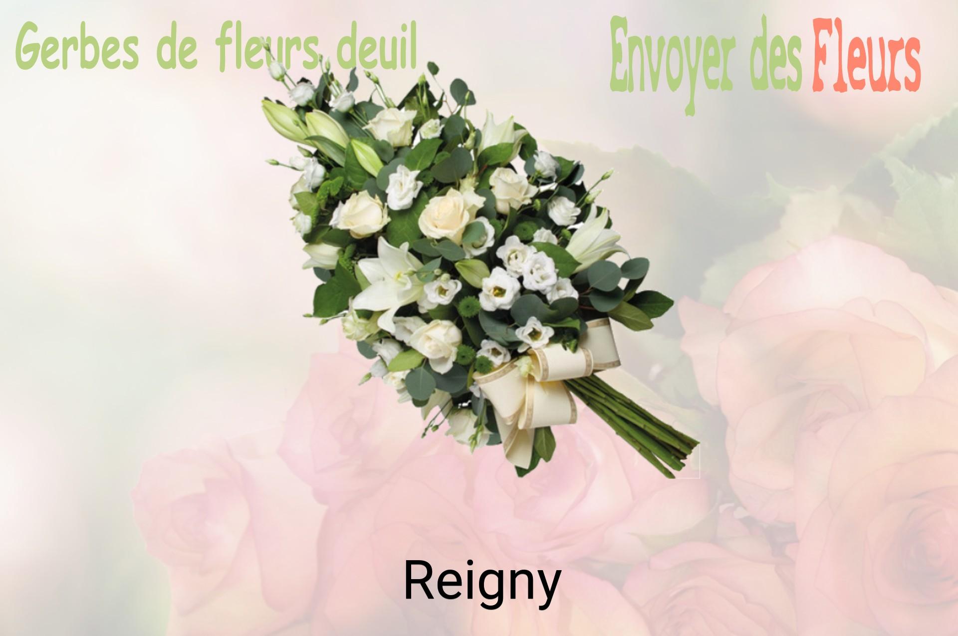 Gerbe de fleurs de deuil livrée à Reigny